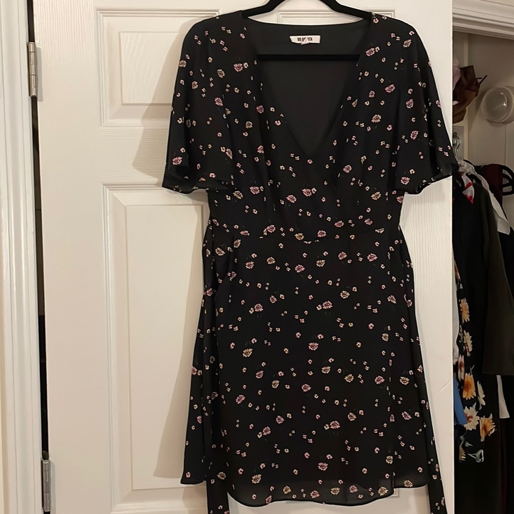 BB Dakota faux wrap dress with pockets